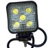 LED Darbo žibintas - prožektorius mini platus 15W 5 LED 12/24V (kvadratinis) EMC
